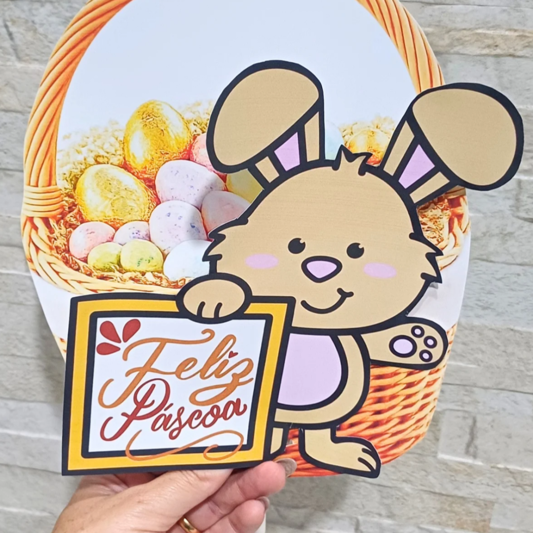 CESTINHA INTERATIVA COELHO DA PÁSCOA