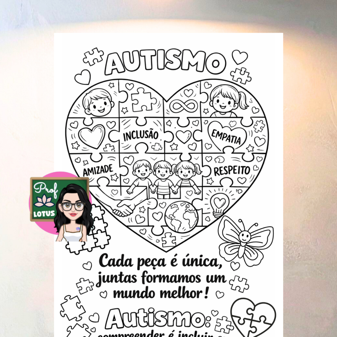 PAINEL PARA COLORIR AUTISMO