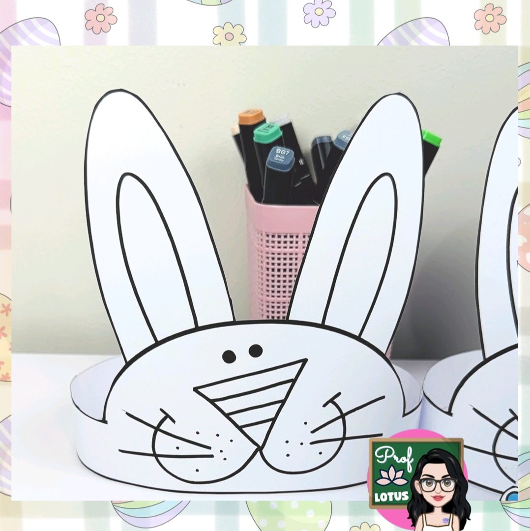 COROA COELHINHO DA PÁSCOA PARA COLORIR