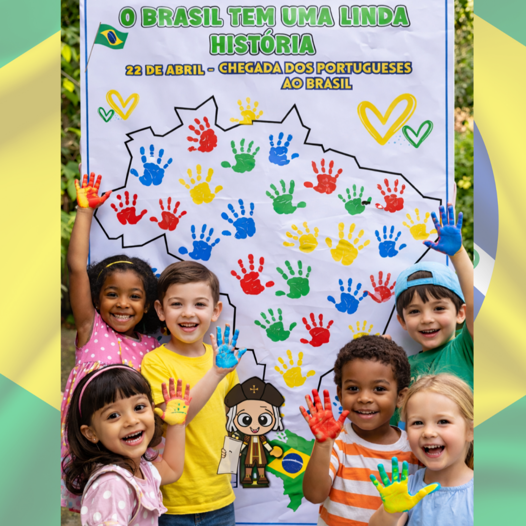 PAINEL MÃOZINHAS CHEGADA DOS PORTUGUESES AO BRASIL
