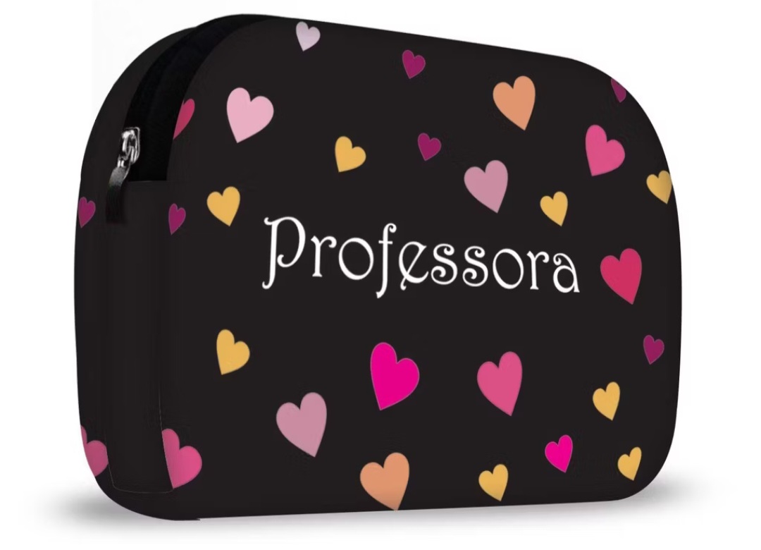 NECESSAIRE PROFESSORA CORAÇÕES