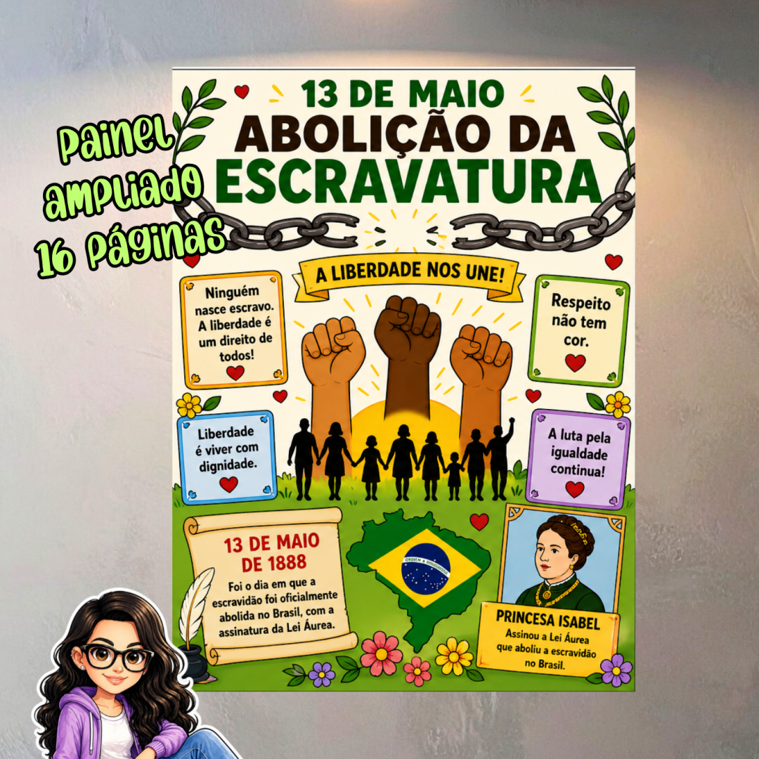PAINEL ABOLIÇÃO DA ESCRAVATURA COLORIDO