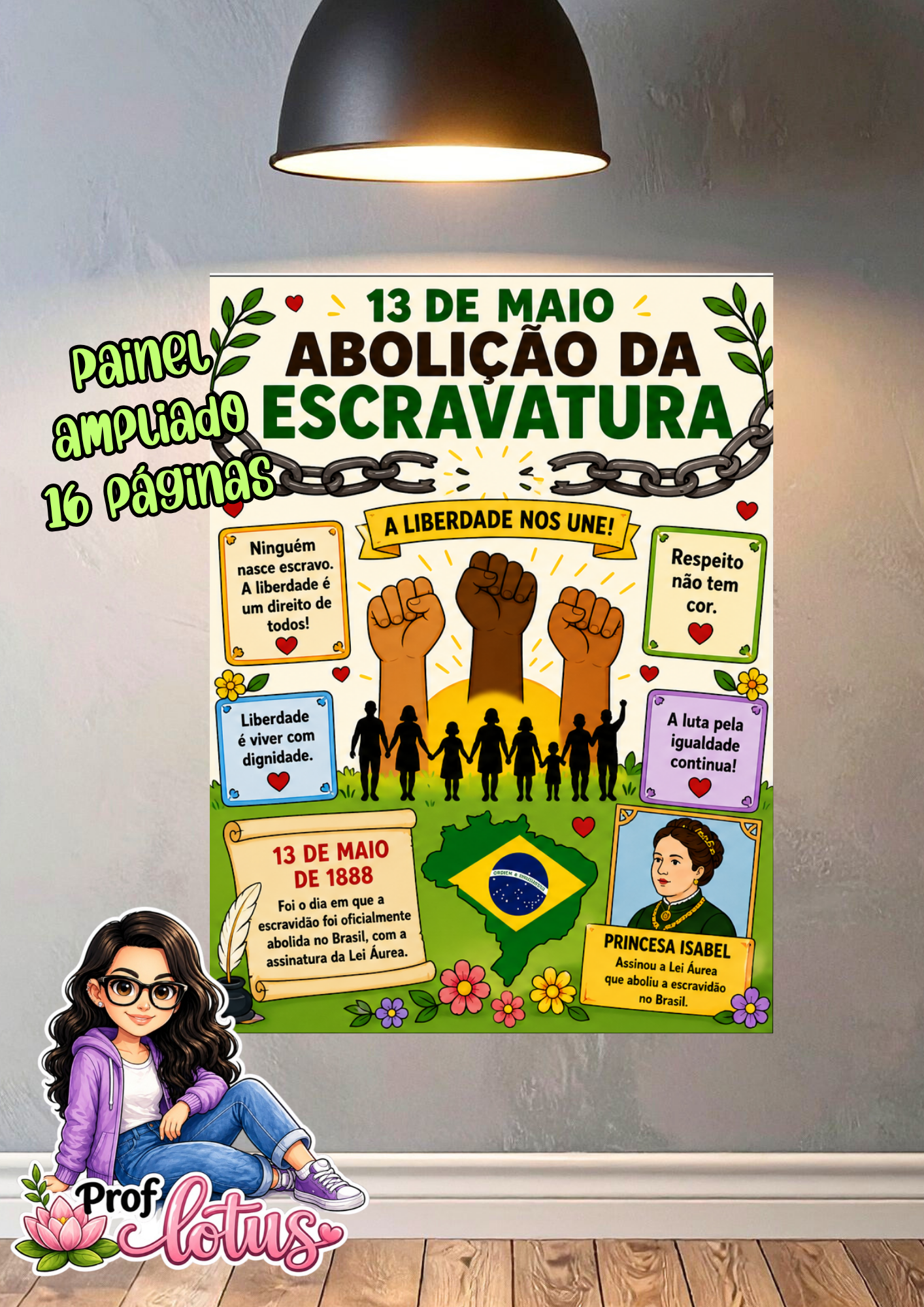 PAINEL ABOLIÇÃO DA ESCRAVATURA COLORIDO