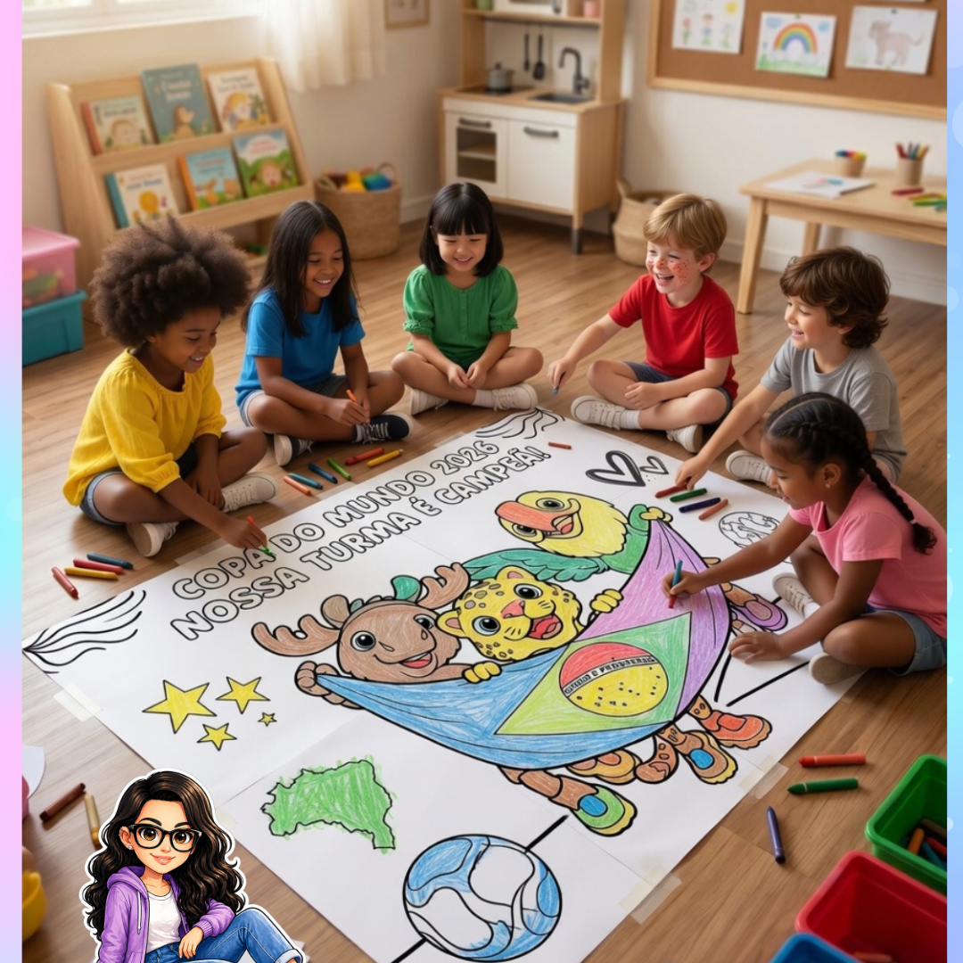 PAINEL PARA COLORIR COPA TURMA CAMPEÃ