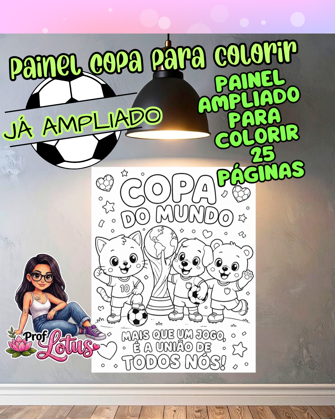 PAINEL PARA COLORIR COPA DO MUNDO