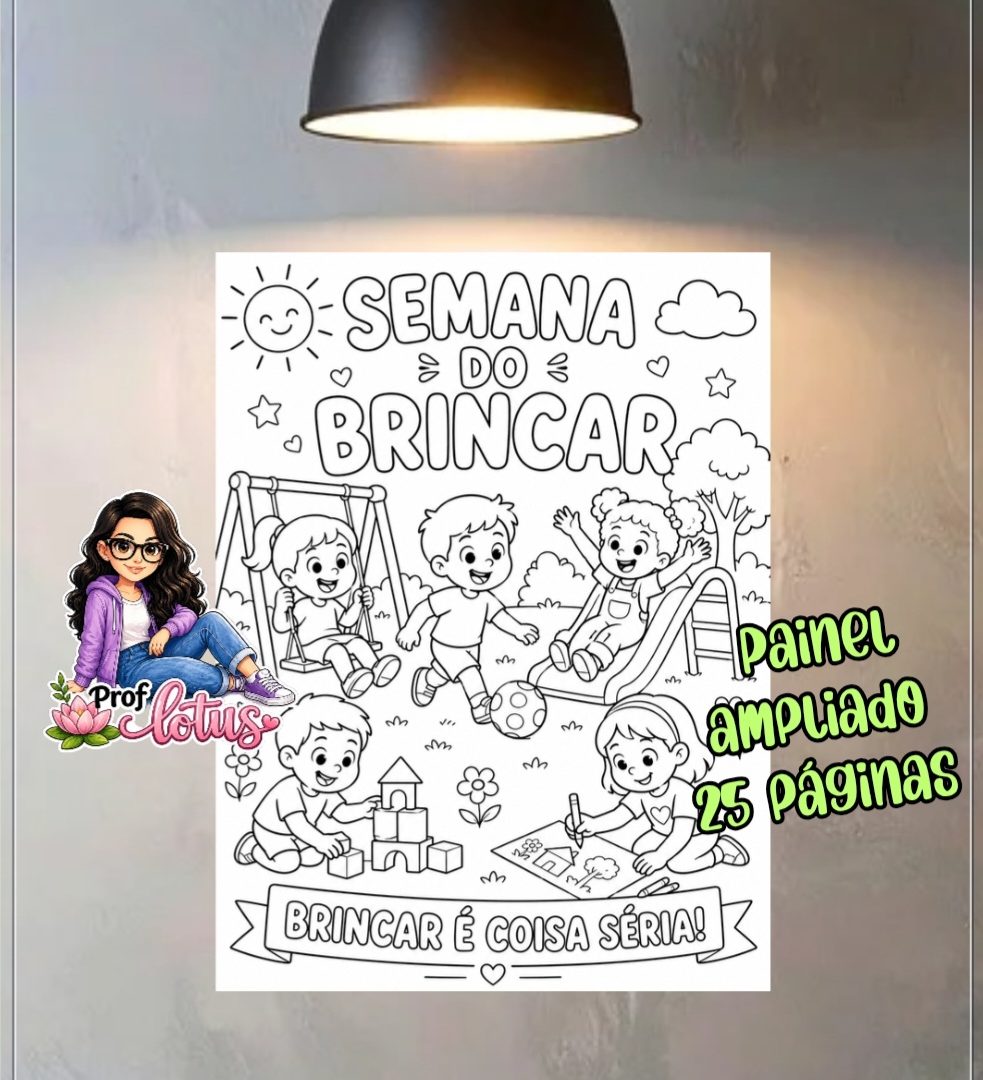 PAINEL PARA COLORIR SEMANA DO BRINCAR