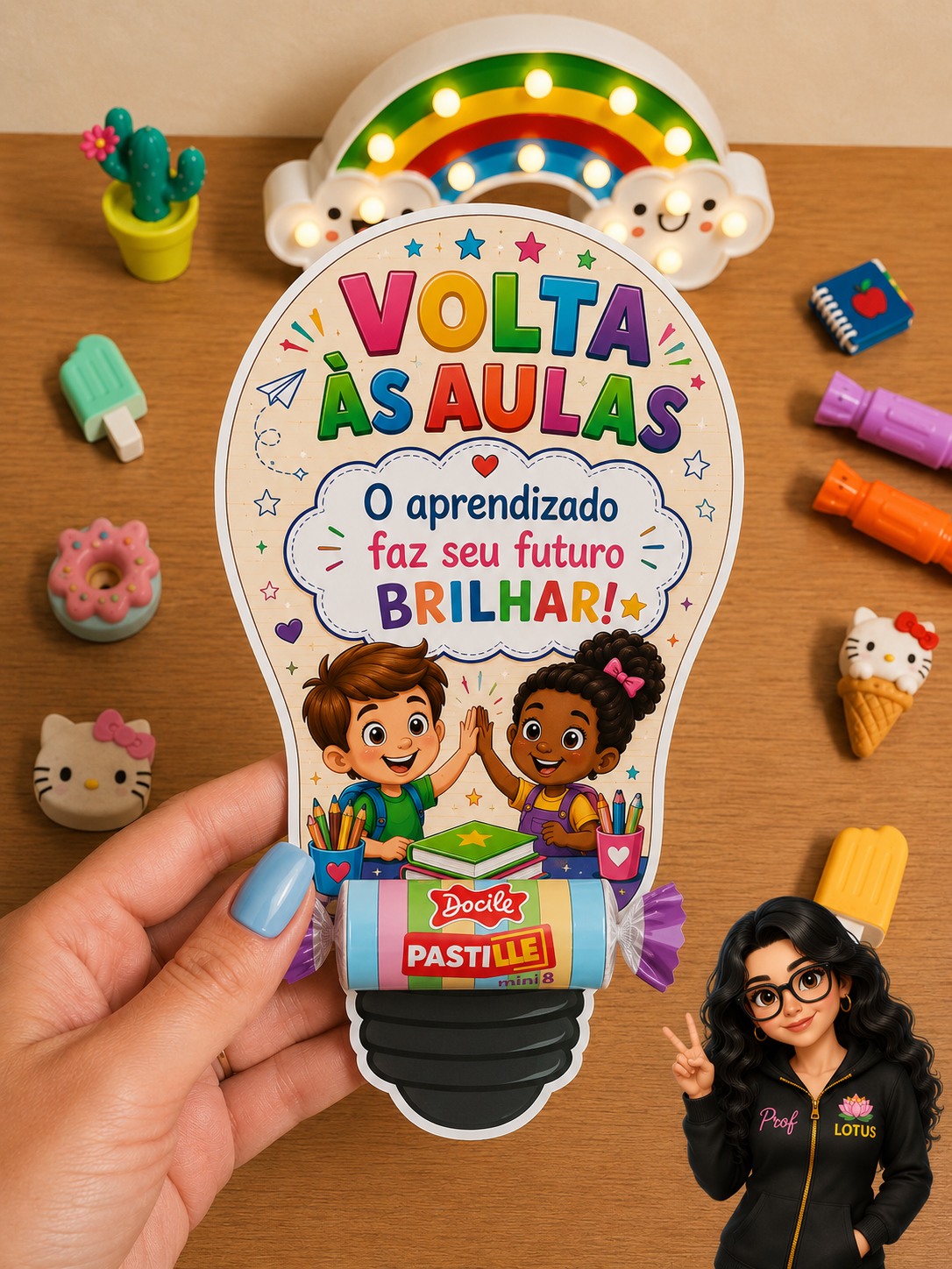 LEMBRANCINHA LÂMPADA VOLTA ÀS AULAS