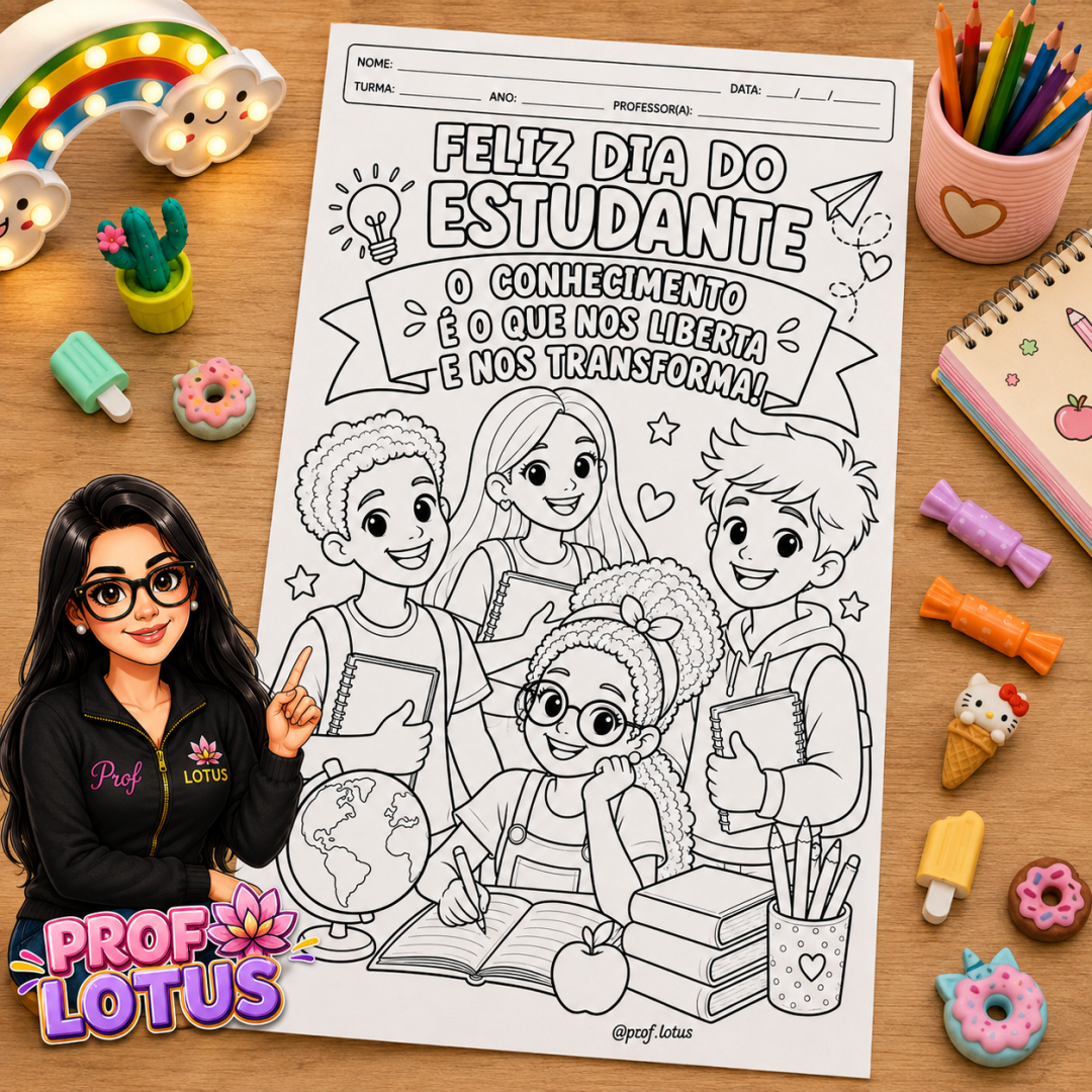 DIA DO ESTUDANTE DESENHO PARA COLORIR