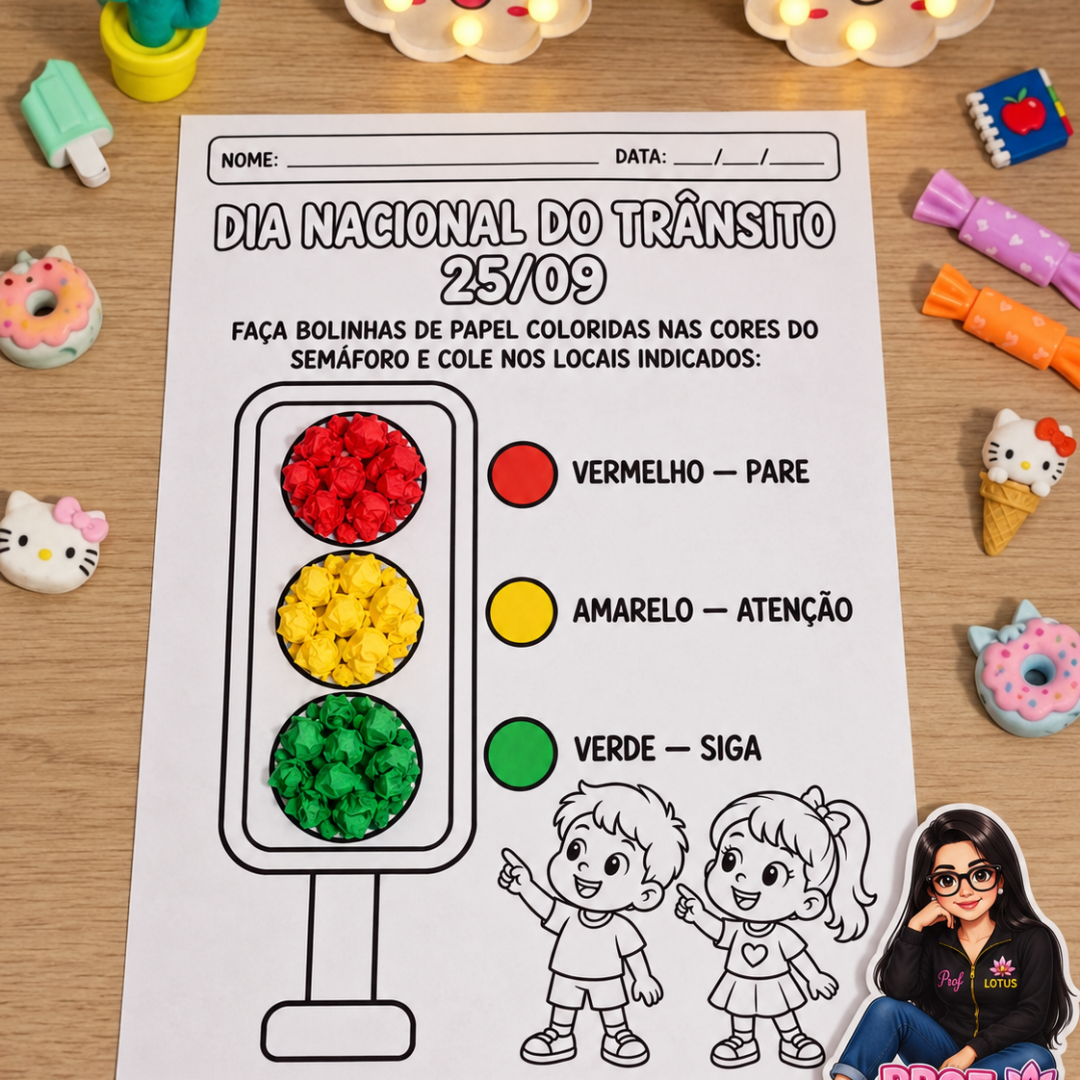 ATIVIDADE INTERATIVA SEMÁFORO DIA NACIONAL DO TRÂNSITO