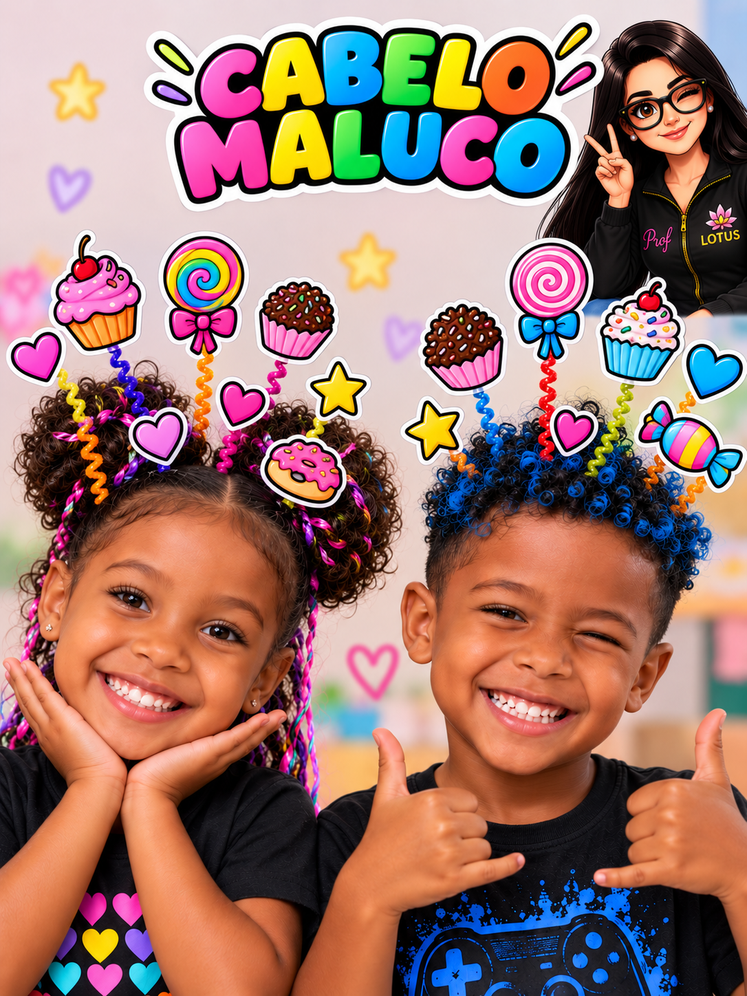 APLIQUES CABELO MALUCO - Imagem 2