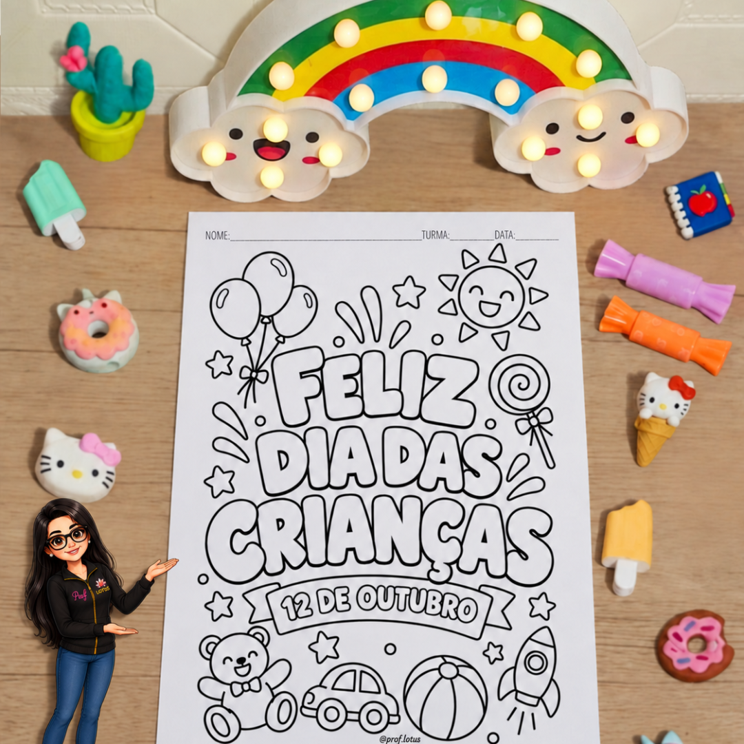 DESENHO PARA COLORIR DIA DAS CRIANÇAS SOLZINHO