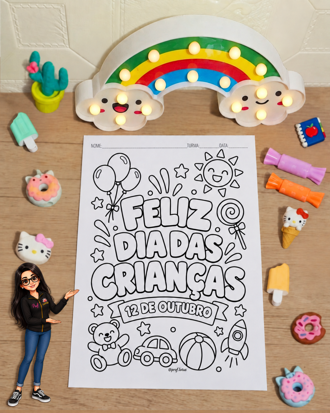 DESENHO PARA COLORIR DIA DAS CRIANÇAS SOLZINHO