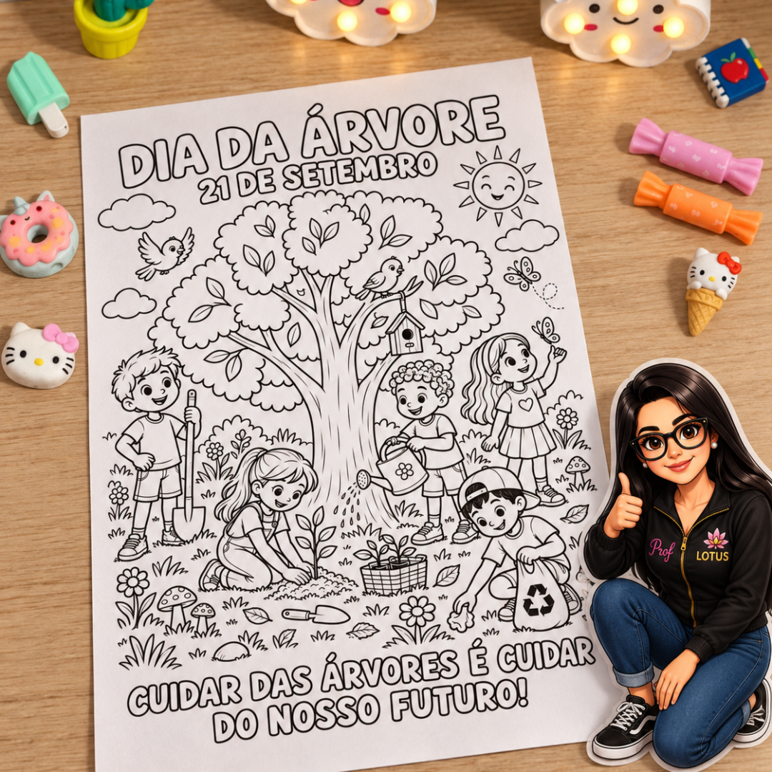 DESENHO PARA COLORIR DIA DA ÁRVORE