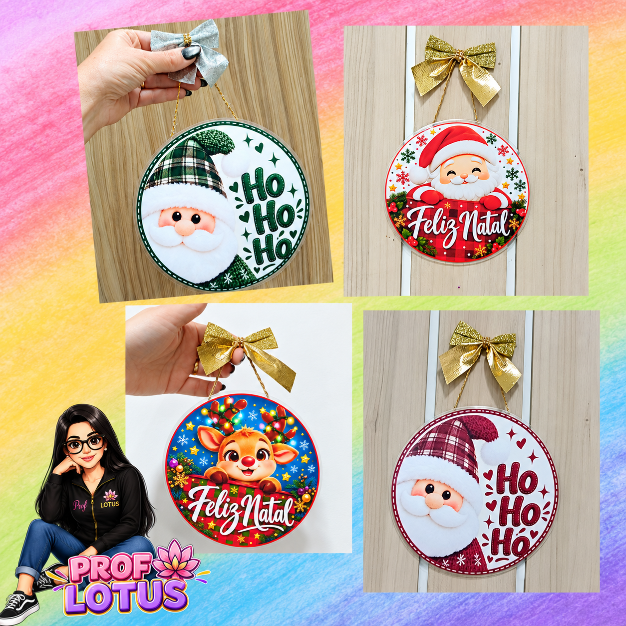 PLAQUINHAS REDONDAS NATAL