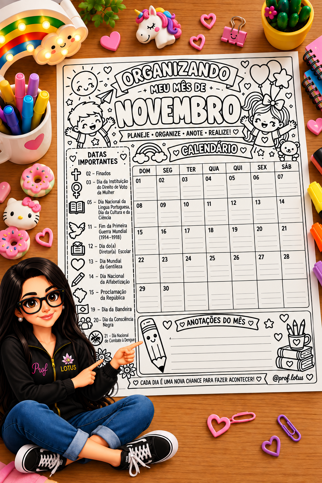 ORGANIZANDO MEU MÊS DE NOVEMBRO