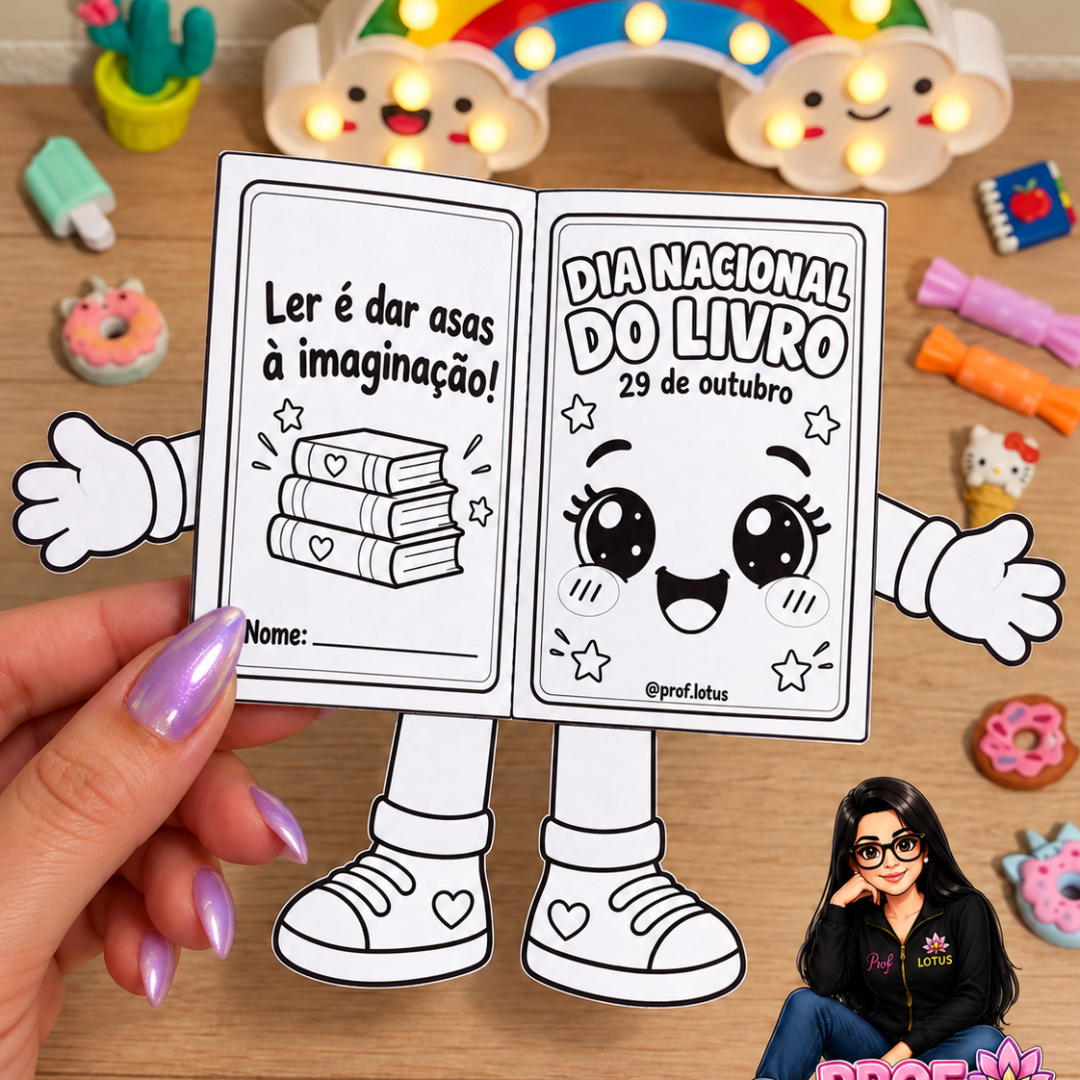 LIVRETO PARA COLORIR DIA NACIONAL DO LIVRO