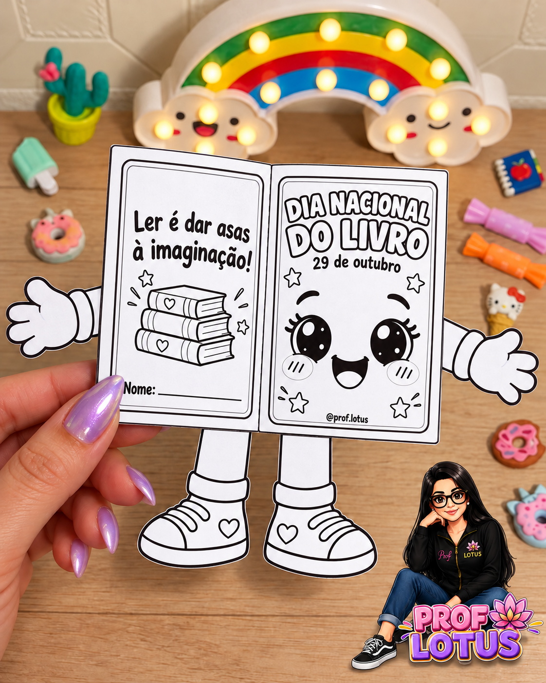 LIVRETO PARA COLORIR DIA NACIONAL DO LIVRO