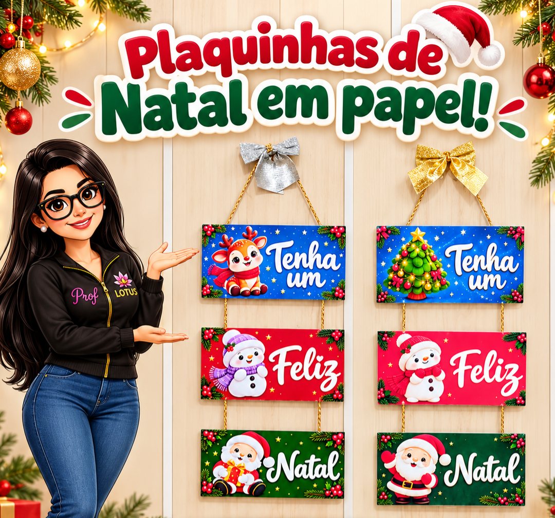 PLAQUINHAS TRIPLAS NATAL